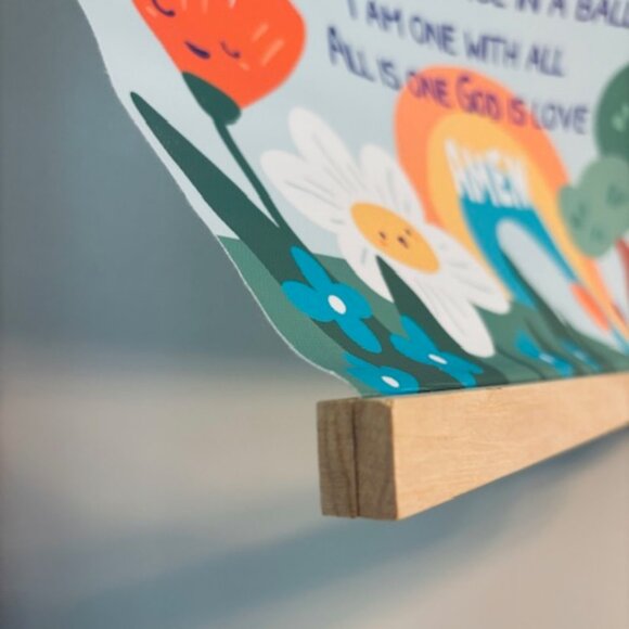 Wall Decor kids Canvas scroll 16x20,pine wood panels,cotton string for hanging. - Picture 5 of 9